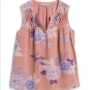 Daniel Rainn Carin Smocked Bib Blouse